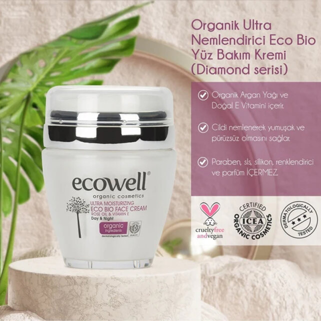 Ecowell Ultra Nemlendirici Eco Bio Yüz Bakım Kremi 50ml - 3