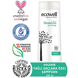 Ecowell Yağlı Saçlar İçin Organik Şampuan 300ml - Ecowell