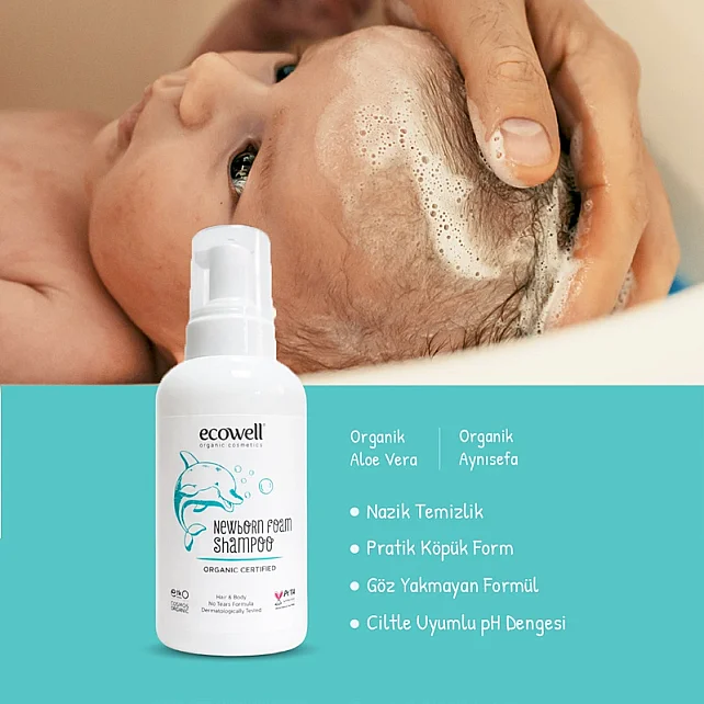 Ecowell Yeni Doğan Köpük Şampuan 500ml - 3
