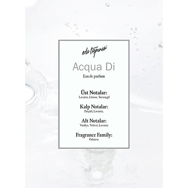Eda Taşpınar Acqua Di EDP Unisex - Kadın ve Erkek Parfümü 100ml - 2