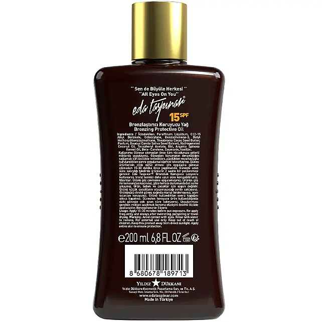 Eda Taşpınar Bronzing Protective Oil SPF 15 - Bronzlaştırıcı Güneş Yağı 200ml - 2