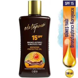 Eda Taşpınar Bronzing Protective Oil SPF 15 - Bronzlaştırıcı Güneş Yağı 200ml - 5