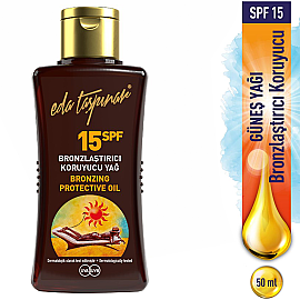 Eda Taşpınar Bronzing Protective Oil SPF 15 - Bronzlaştırıcı Güneş Yağı 50ml - 3