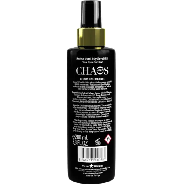 Eda Taşpınar Chaos Man - Erkek Vücut Spreyi 200ml - 2
