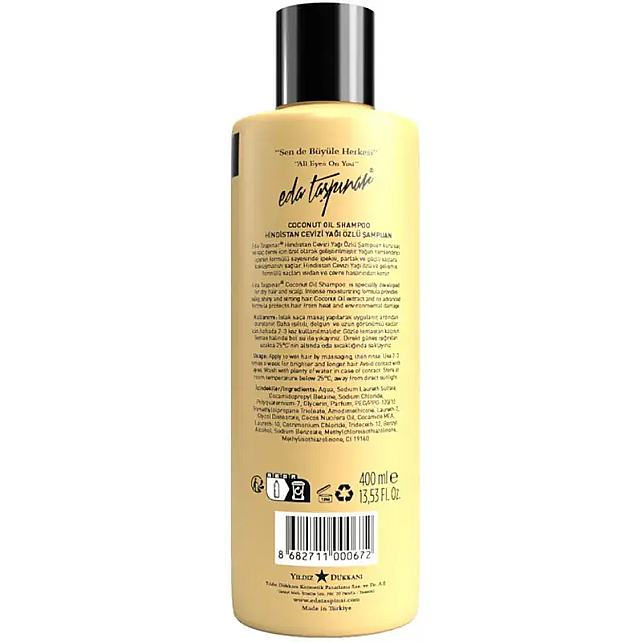 Eda Taşpınar Coconut Oil Shampoo - Hindistan Cevizi Yağı Saç Şampuanı 400ml - 3
