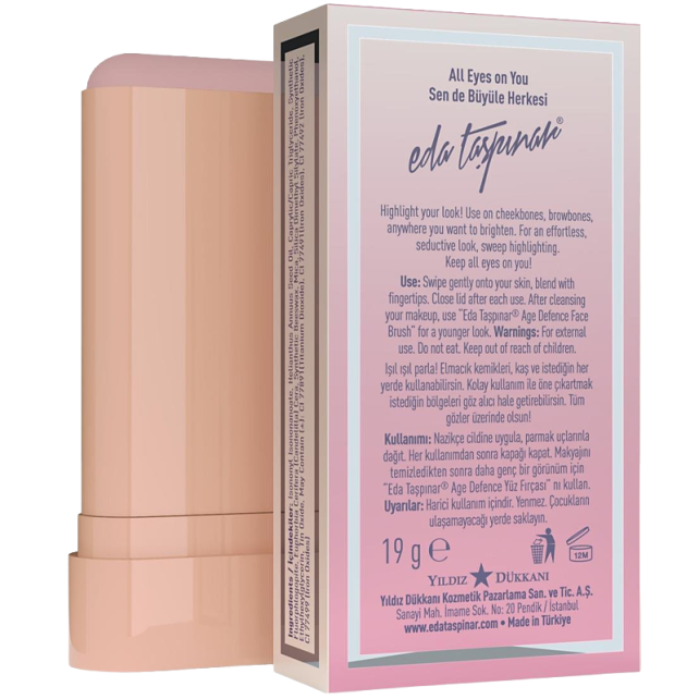 Eda Taşpınar Cream Highlighter - Krem Stick Aydınlatıcı Pink Panter 19g - 5