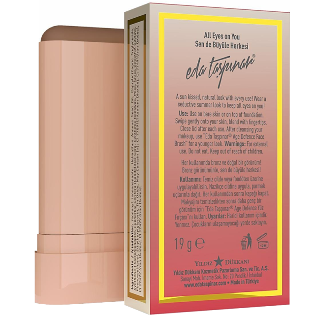 Eda Taşpınar Cream Stick Bronzer - Krem Stick Bronzer Shadey 19g - 5