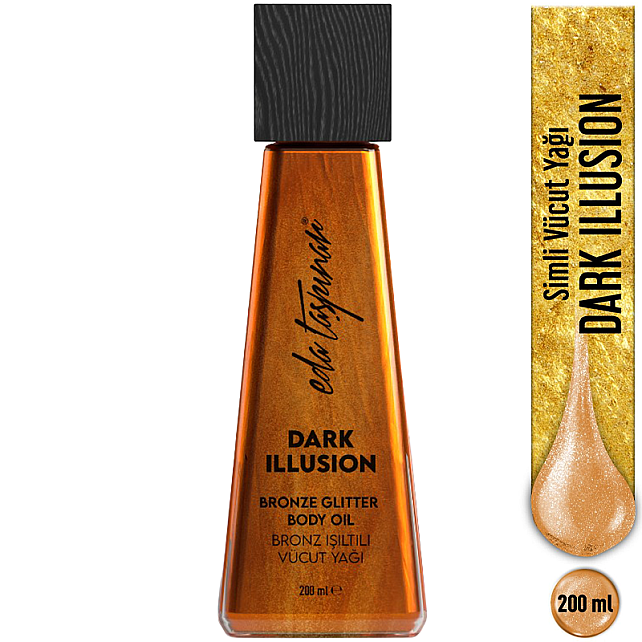 Eda Taşpınar Dark Illusion Bronze Glitter Body Oil - Bronz Işıltılı Vücut Yağı 200ml - 6