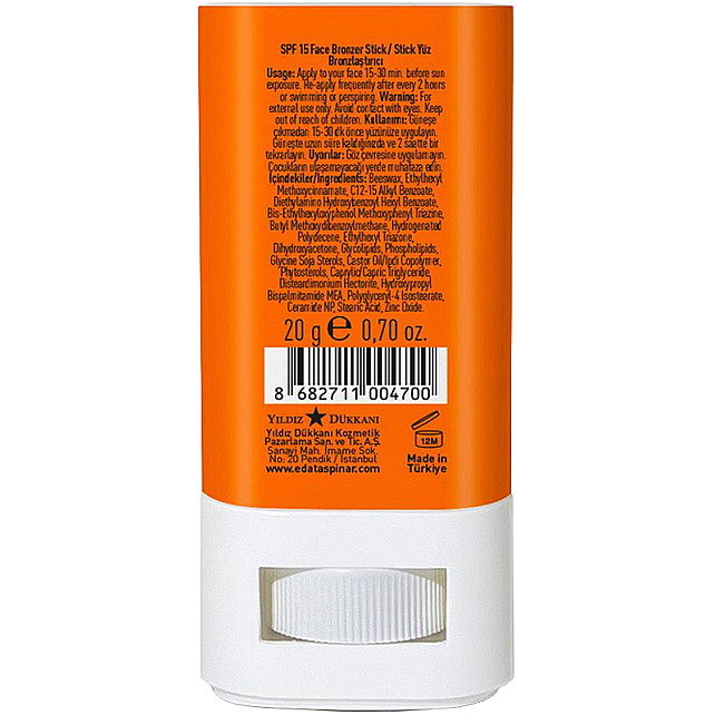 Eda Taşpınar Face Bronzer SPF 15 - Stick Bronzlaştırıcı 20gr - 2