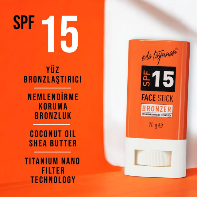 Eda Taşpınar Face Bronzer SPF 15 - Stick Bronzlaştırıcı 20g - 3