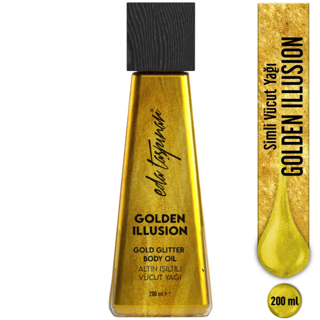 Eda Taşpınar Golden Illusion Gold Glitter Body Oil - Altın Işıltılı Vücut Yağı 200ml - 7
