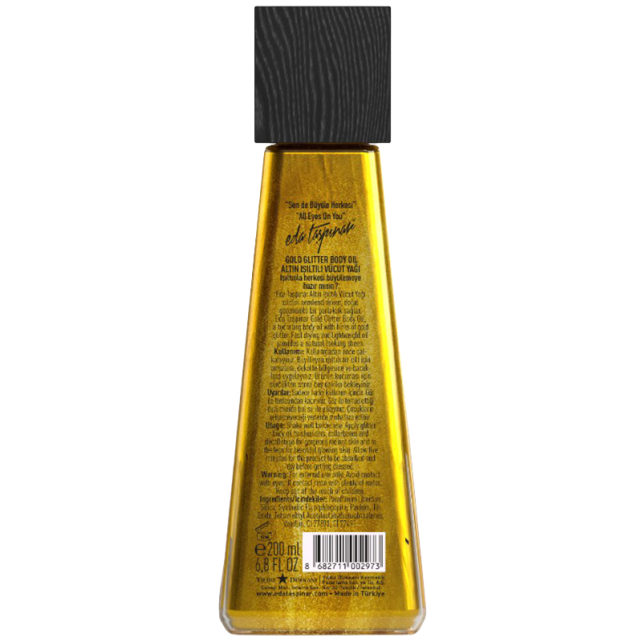 Eda Taşpınar Golden Illusion Gold Glitter Body Oil - Altın Işıltlı Vücut Yağı 200ml - 3