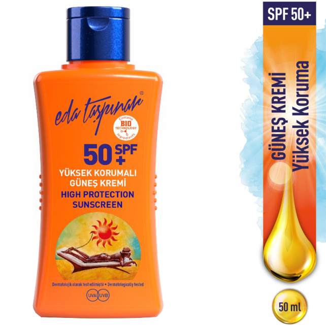 Eda Taşpınar High Protection Sunscreen SPF 50+ Yüksek Korumalı Güneş Kremi 50ml - 3