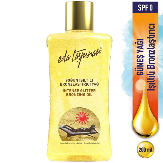 Eda Taşpınar Intense Glitter Bronzing Oil - Yoğun Bronzlaştırıcı Işıltılı Yağ 200ml - 5