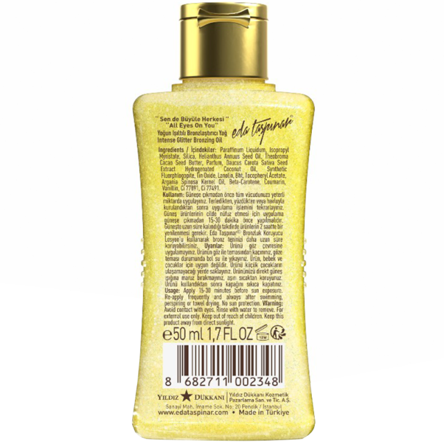 Eda Taşpınar Intense Glitter Bronzing Oil - Yoğun Işıltılı Bronzlaştırıcı Yağ 50ml - 2