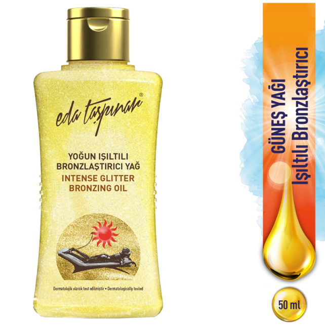 Eda Taşpınar Intense Glitter Bronzing Oil - Yoğun Işıltılı Bronzlaştırıcı Yağ 50ml - 4