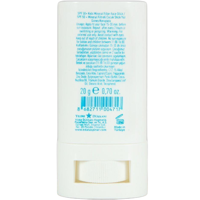 Eda Taşpınar Kids Mineral Filter SPF 50+ Çocuklar İçin Stick Güneş Koruyucu 20g - 2