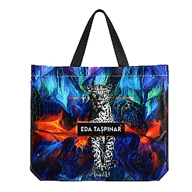 Eda Taşpınar Leopar Desenli Plaj Çantası - Kampanya