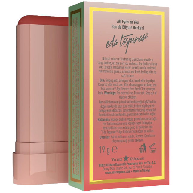 Eda Taşpınar Lip & Cheek Cream Stick Allık - Darling Peach 19gr - 4
