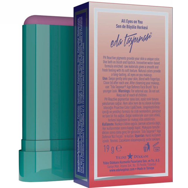 Eda Taşpınar Lip &Cheek Cream Stick Allık - Proactive Color 19g - 5