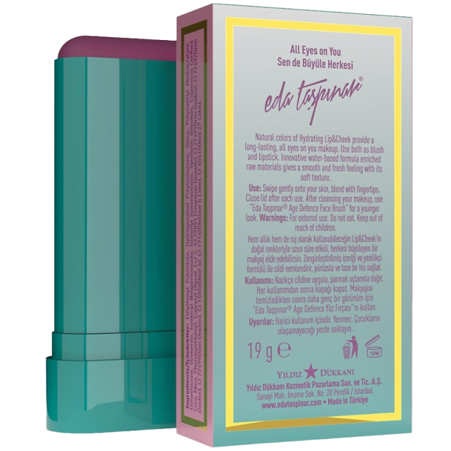 Eda Taşpınar Lip & Cheek Cream Stick Allık - Sweety Pie 19gr - 5