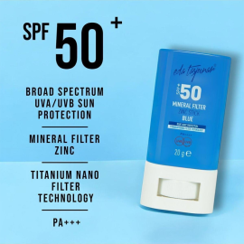 Eda Taşpınar Mineral Filter Zinc Stick Blue SPF 50+ Stick Güneş Koruyucu 20g - 4