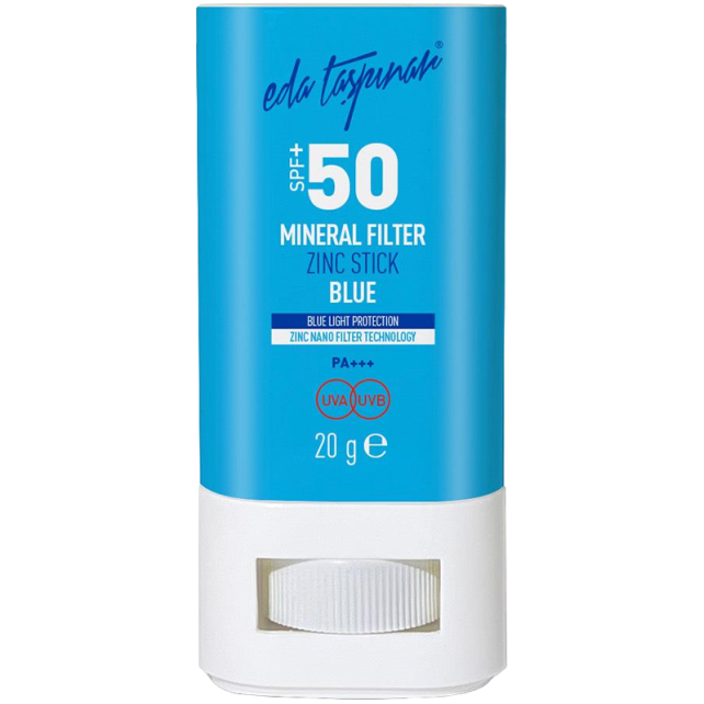 Eda Taşpınar Mineral Filter Zinc Stick Blue SPF 50+ Stick Güneş Koruyucu 20gr - 1