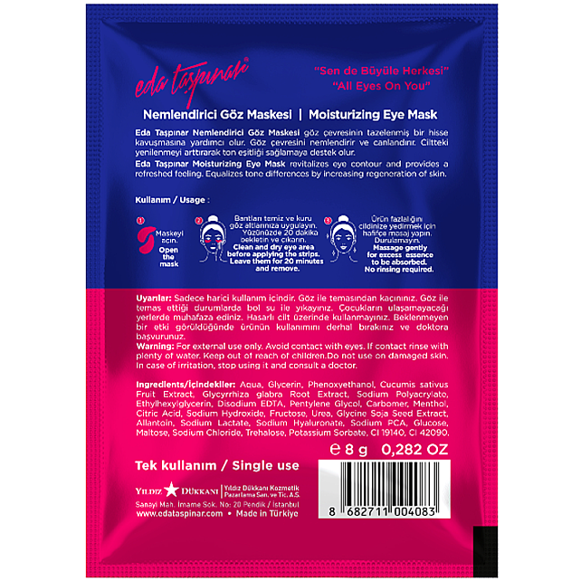 Eda Taşpınar Moisturizing Eyes Mask - Göz Çevresi Maskesi 8ml - 2