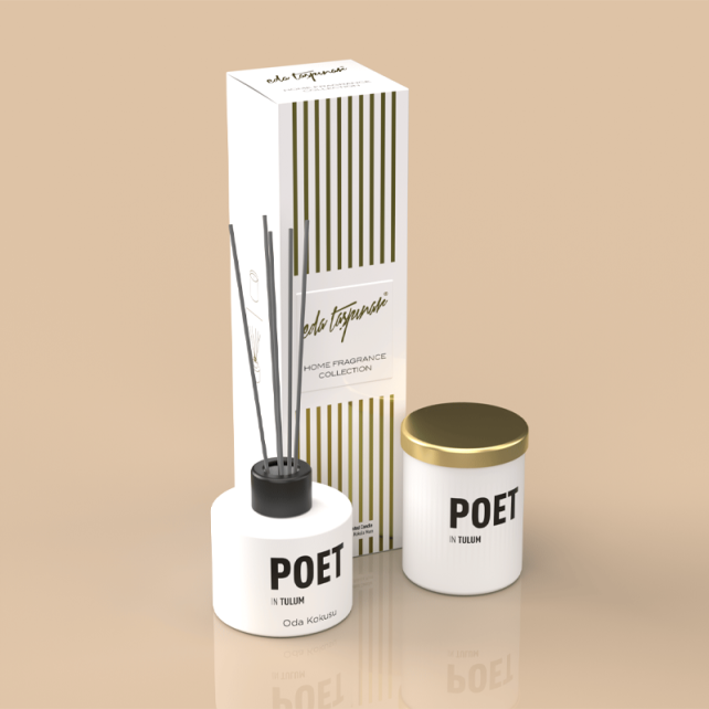 Eda Taşpınar Poet Reed Oda Kokusu 100ml & Mum 100ml Set - 3
