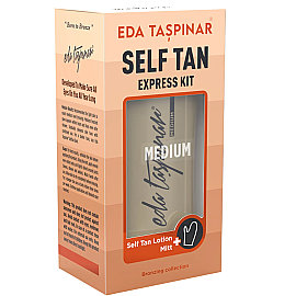 Eda Taşpınar Self Tan Express Kit Medium - Güneşsiz Bronzlaştırıcı 200ml Eldiven Hediyeli - Eda Taşpınar