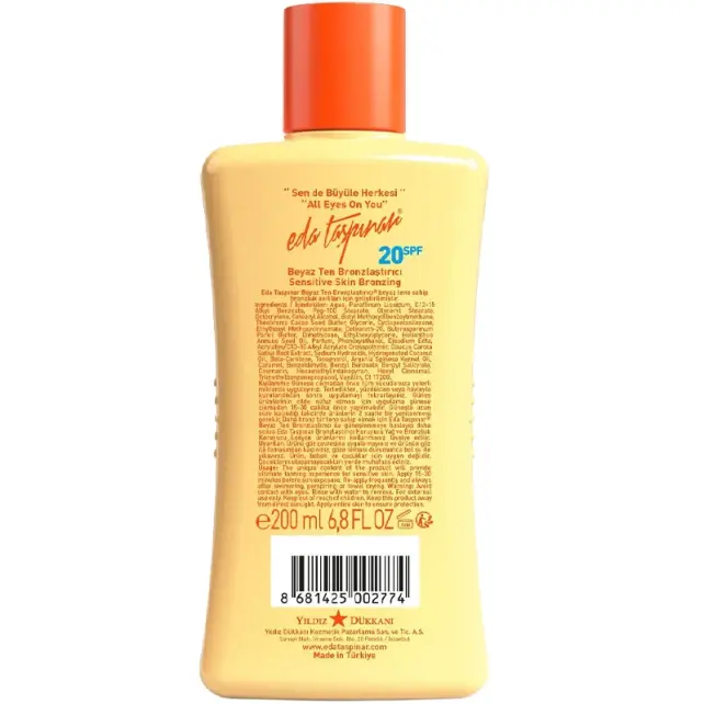 Eda Taşpınar Sensitive Skin Bronzing SPF 20 - Beyaz Ten Bronzlaştırıcı 200ml - 2