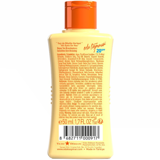 Eda Taşpınar Sensitive Skin Bronzing SPF 20 - Beyaz Ten Bronzlaştırıcı 50ml - 2