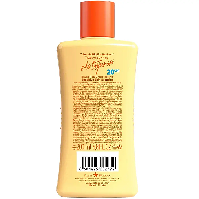 Eda Taşpınar Sensitive Skin Bronzing SPF 20 - Beyaz Ten Bronzlaştırıcı 200ml - 2