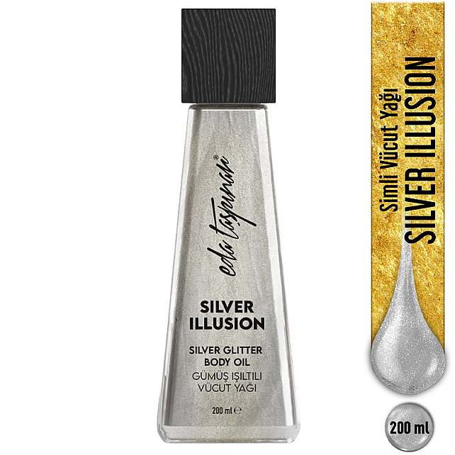 Eda Taşpınar Silver Illusion Silver Glitter Body Oil - Gümüş Işıltılı Vücut Yağı 200ml - 6