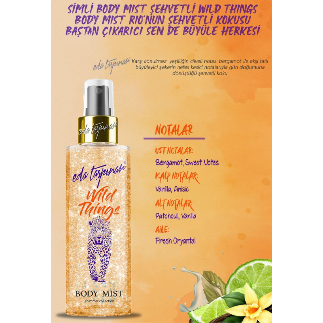 Eda Taşpınar Wild Things Shimmer Body Mist - Vücut Spreyi 200ml - 3
