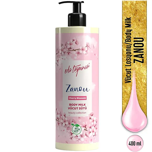 Eda Taşpınar Zanou Cherry Blossom Body Milk - Vücut Sütü 400ml - 2