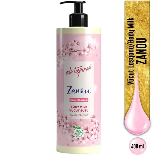 Eda Taşpınar Zanou Cherry Blossom Body Milk - Vücut Sütü 400ml - 2