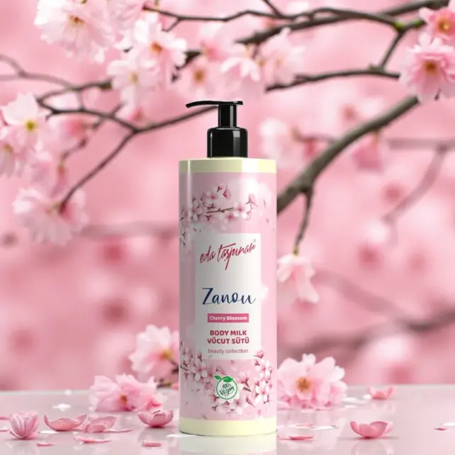 Eda Taşpınar Zanou Cherry Blossom Body Milk - Vücut Sütü 400ml - 7