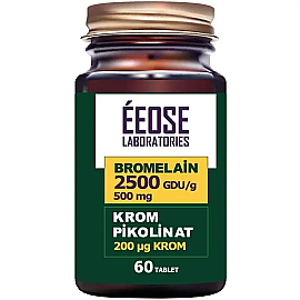 Eeose Bromelain Krom Pikolinat - Takviye Edici Gıda 60 Tablet - Eeose