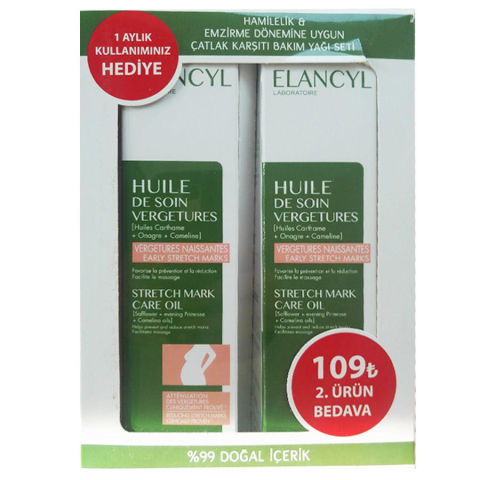 Elancyl Huile de Soin Vergetures Çatlak Bakımı 2x150ml Elancyl Huile de Soin Vergetures Çatlak Bakımı 2x150ml