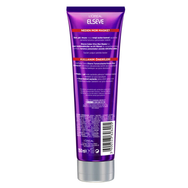 Elseve Color Vive Renk Düzeltici Mor Maske 150ml - 2