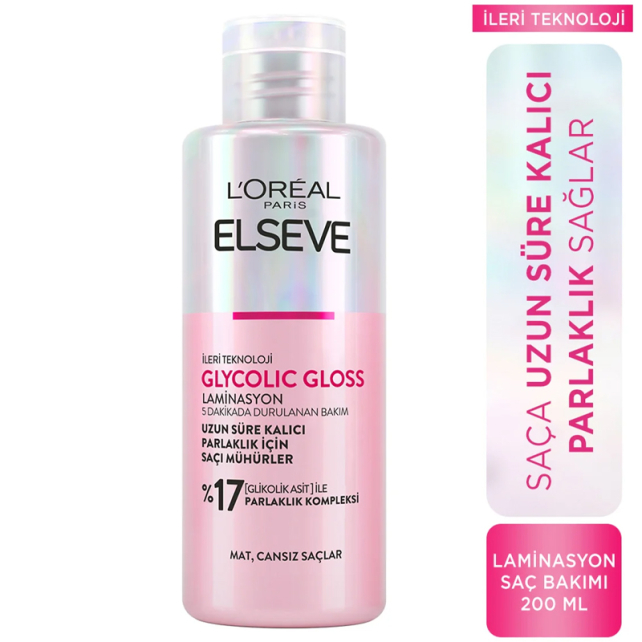 Elseve Glycolic Gloss Laminasyon Parlaklık Kompleksi - Durulanan Bakım 200ml - 2