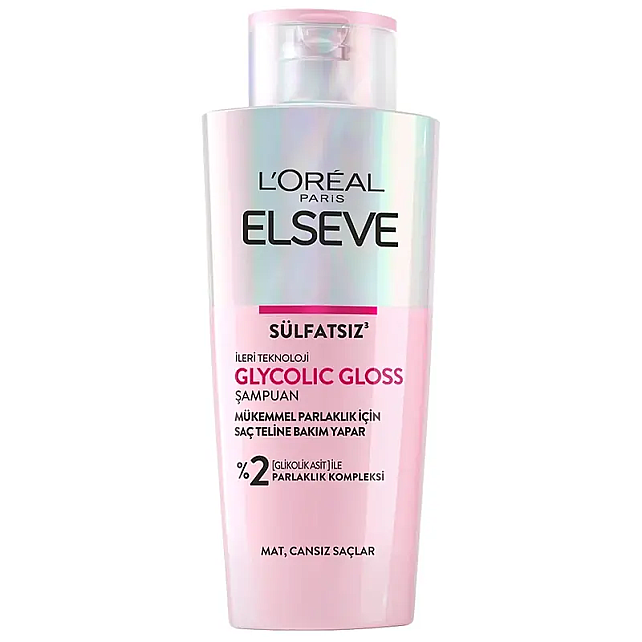 L'Oréal Paris Elseve Elseve Glycolic Gloss Parlaklık Kompleksi - Saç Bakım Şampuanı Sülfatsız 200ml