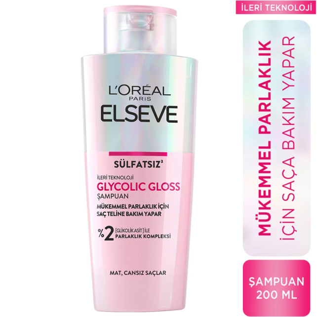 Elseve Glycolic Gloss Parlaklık Kompleksi - Saç Bakım Şampuanı Sülfatsız 200ml - 2