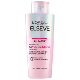 Elseve Glycolic Gloss Parlaklık Kompleksi - Saç Bakım Şampuanı Sülfatsız 200ml - Elseve