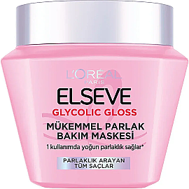 Elseve Glycolic Gloss - Parlaklık Veren Saç Bakım Maskesi 300ml - Elseve
