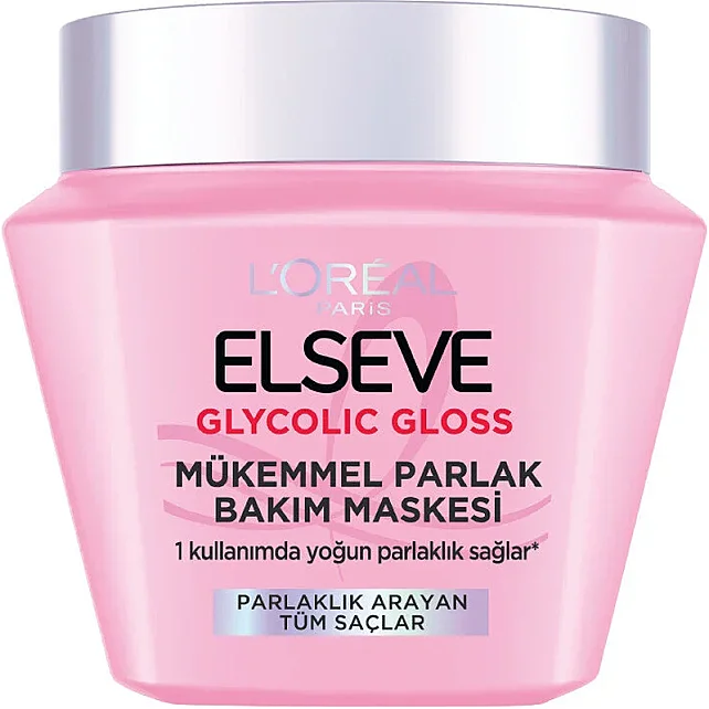 Elseve Glycolic Gloss - Parlaklık Veren Saç Bakım Maskesi 300ml - 1