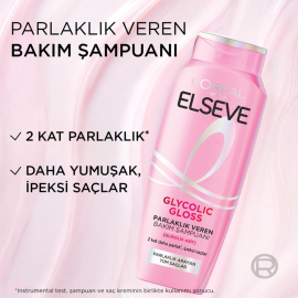 Elseve Glycolic Gloss - Parlaklık Veren Saç Bakım Şampuanı 300ml - 3