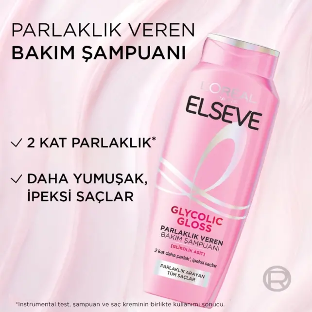Elseve Glycolic Gloss - Parlaklık Veren Saç Bakım Şampuanı 300ml - 3
