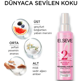 Elseve Glycolic Gloss - Parlaklık Veren Sprey Serum 150ml - 4